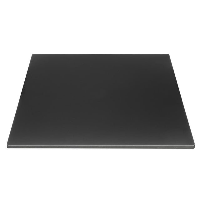 Bolero Matte Black Square Outdoor Table Top 700mm - FU530  Bolero