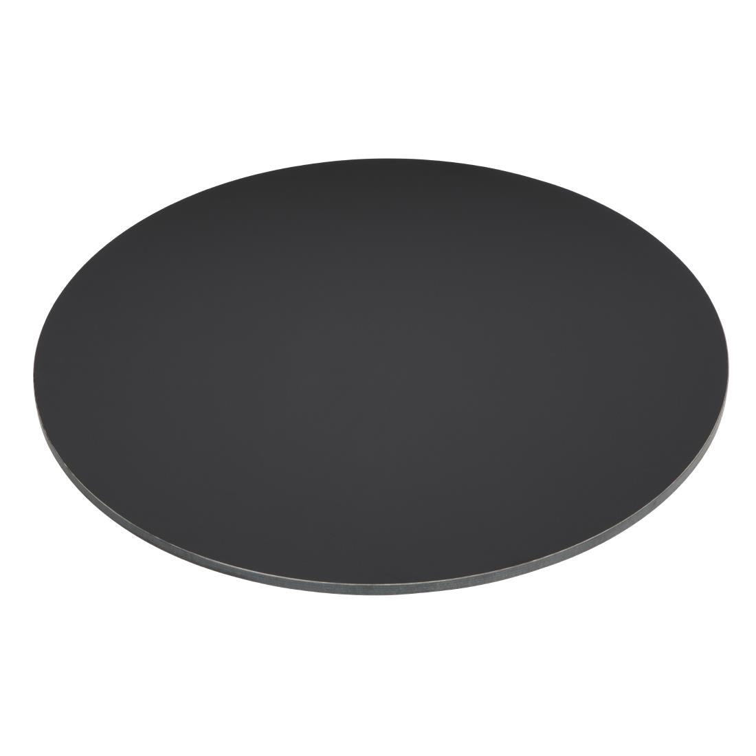 Bolero Matte Black Round Outdoor Table Top 600mm - FU531  Bolero