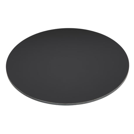 Bolero Matte Black Round Outdoor Table Top 600mm - FU531  Bolero