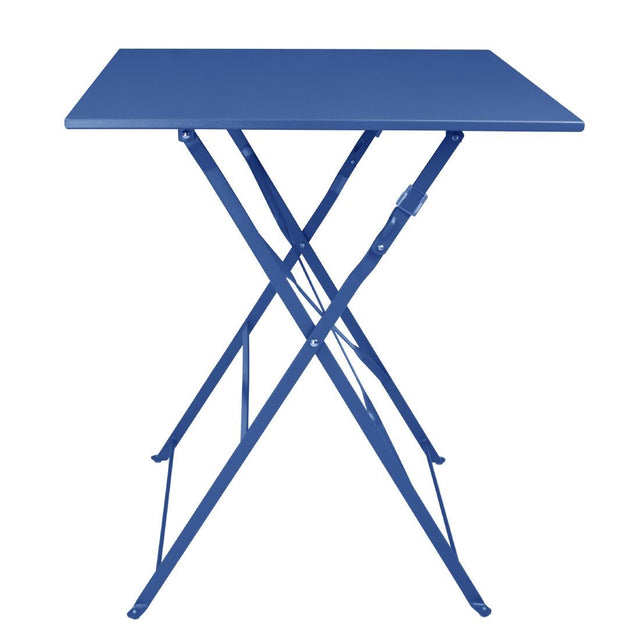 Bolero Perth Pavement Style Square Table Dark Navy - FU540  Bolero