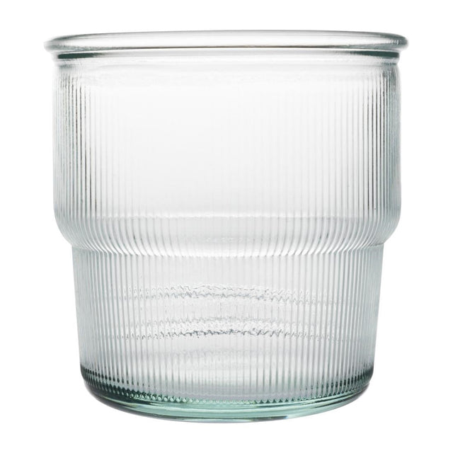 Olympia Recycled Glass Ribbed Stackable Tumblers 300ml (Pack of 6) - FU597  Olympia