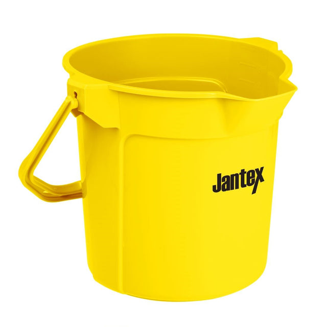 Jantex Yellow Graduated Bucket with Pouring Lip 10ltr - FU834  Jantex