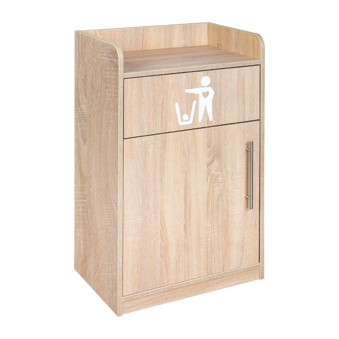 Litter Bin and Tray Stand Oak Finish - FW541  YCR