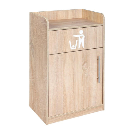 Litter Bin and Tray Stand Oak Finish - FW541  YCR