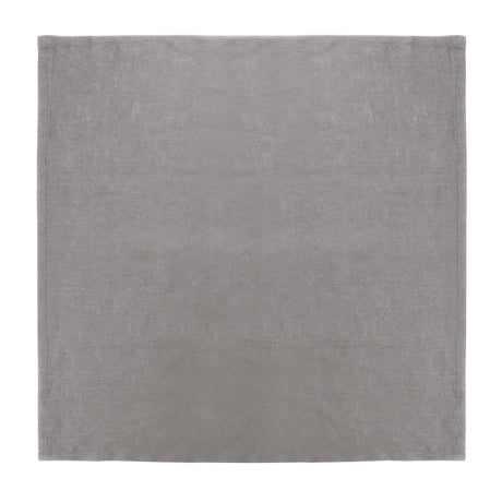 Olympia Linen Table Napkin Grey 400x400mm (Pack of 12) - FW698  Olympia