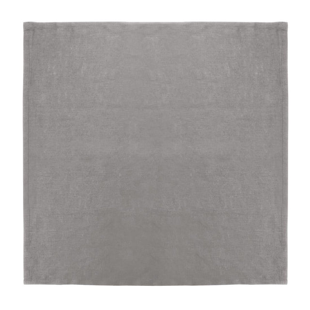 Olympia Linen Table Napkin Grey 400x400mm (Pack of 12) - FW698  Olympia