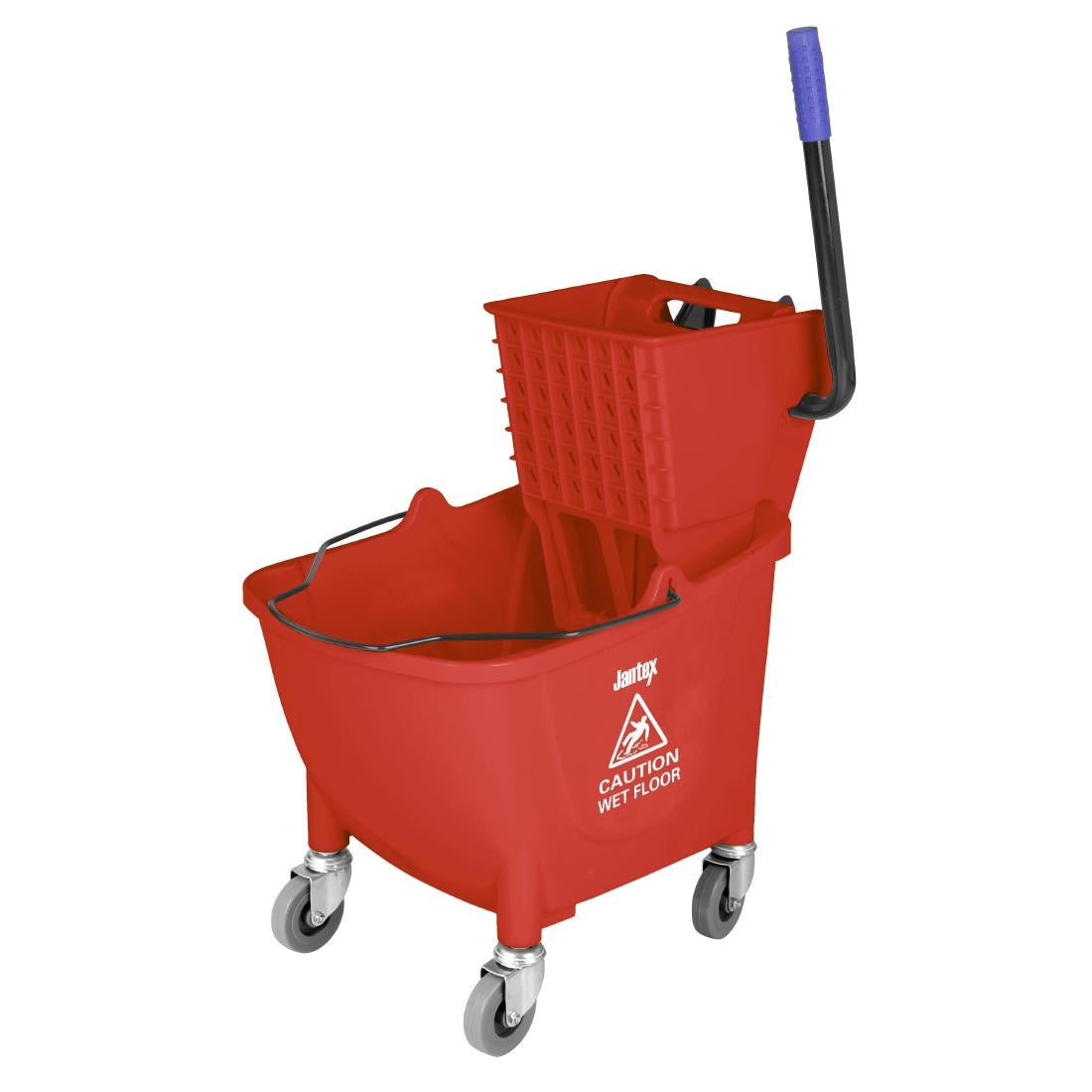 Jantex 30ltr Mop Bucket with Foot Pedal release - Red - FW868  Jantex