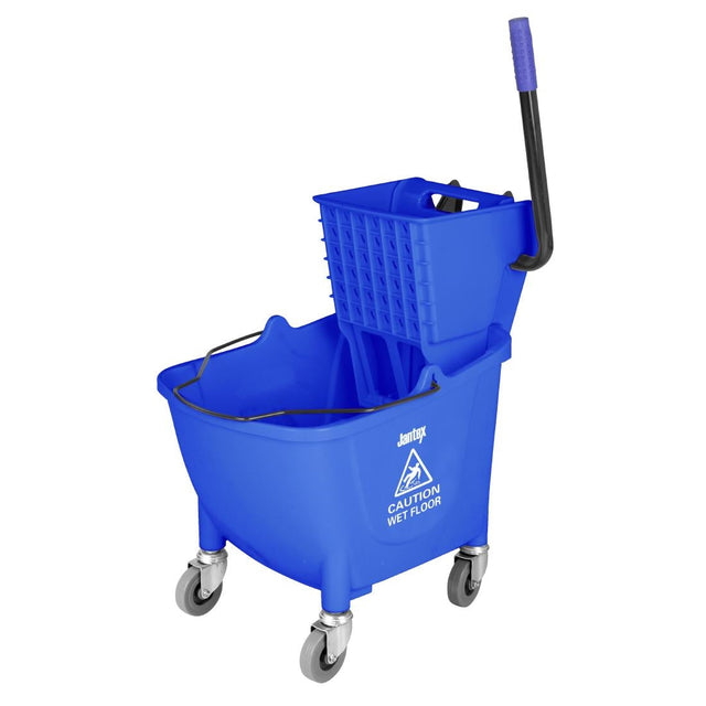 Jantex 30ltr Mop Bucket with Foot Pedal release - Blue - FW869  Jantex