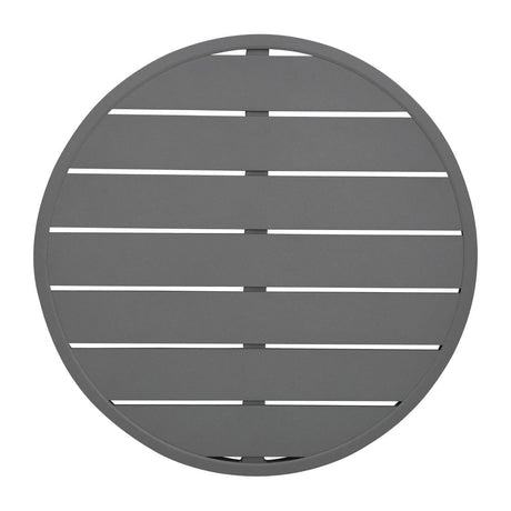 Bolero Aluminium Round Table Top Dark Grey 580mm - FX037  Bolero