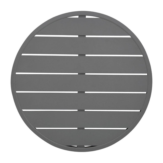 Bolero Aluminium Round Table Top Dark Grey 580mm - FX037  Bolero