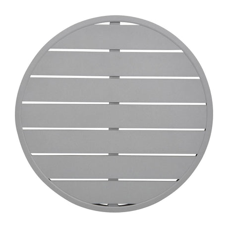 Bolero Aluminium Round Table Top Light Grey 580mm - FX038  Bolero