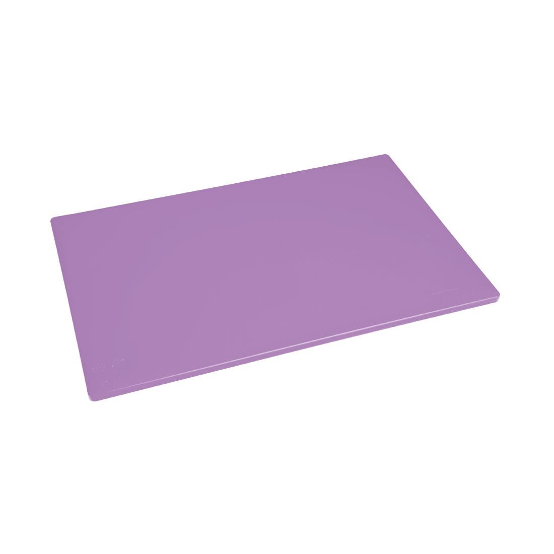 Hygiplas Low Density Antibacterial Purple Chopping Board 450x300x10mm - FX110  Hygiplas