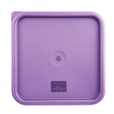 Hygiplas Square Food Storage Container Lid Purple Large - FX145  Hygiplas