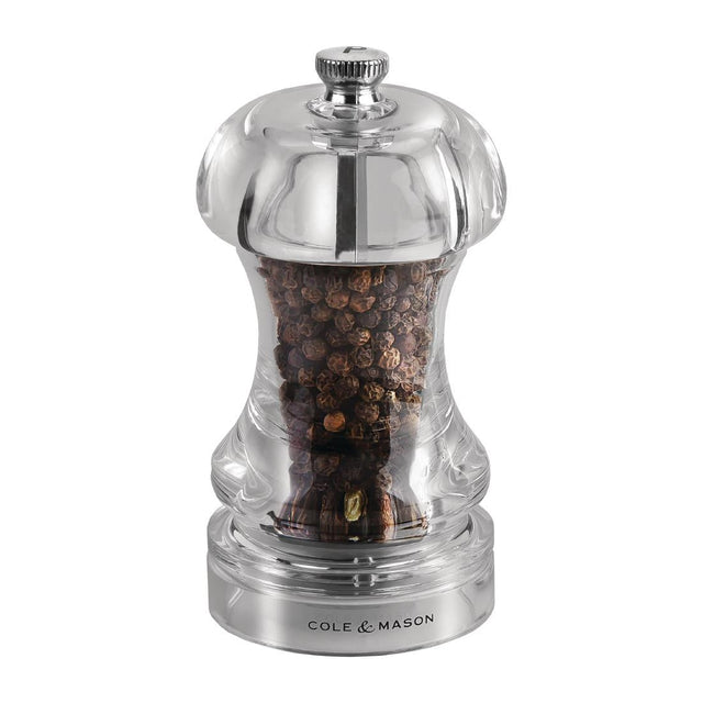 Cole & Mason Acrylic Pepper Mill Capstan 4.5in - GC542  Cole & Mason