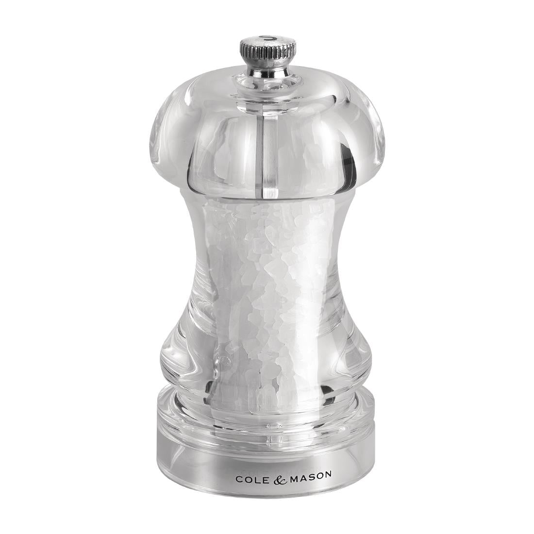Cole & Mason Acrylic Salt Mill Capstan 4.5in - GC543  Cole & Mason
