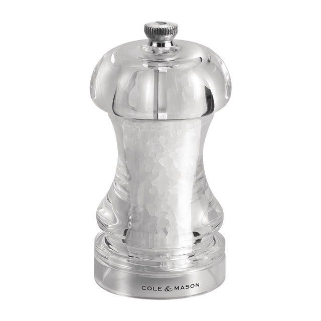 Cole & Mason Acrylic Salt Mill Capstan 4.5in - GC543  Cole & Mason