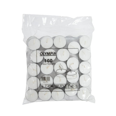 Olympia 4 Hour Tealights (Pack of 100) - GF448  Olympia