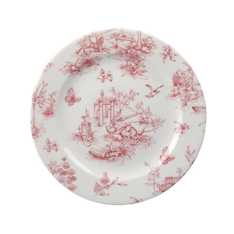 Churchill Vintage Prints Tea Plates Cranberry Toile Print 210mm (Pack of 6) - GF612  Churchill
