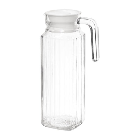 Olympia Ribbed Glass Jugs 1Ltr (Pack of 6) - GF922  Olympia