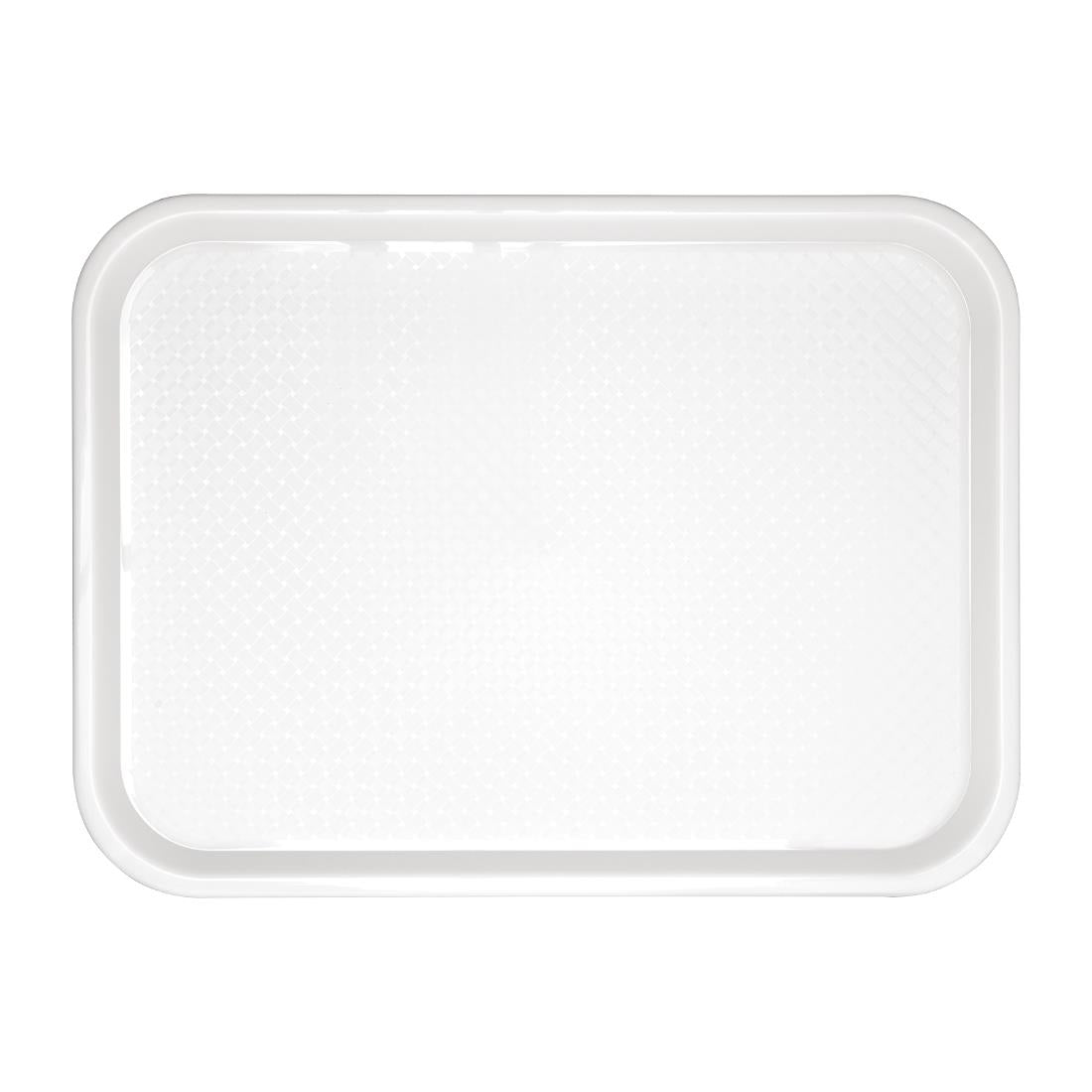 Olympia Kristallon Polypropylene Fast Food Tray White Small 345mm - GF995  Olympia