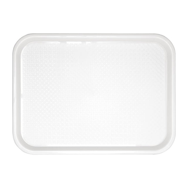 Olympia Kristallon Polypropylene Fast Food Tray White Small 345mm - GF995  Olympia