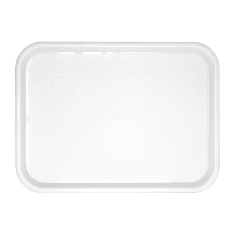 Olympia Kristallon Polypropylene Fast Food Tray White Large 450mm - GF997  Olympia