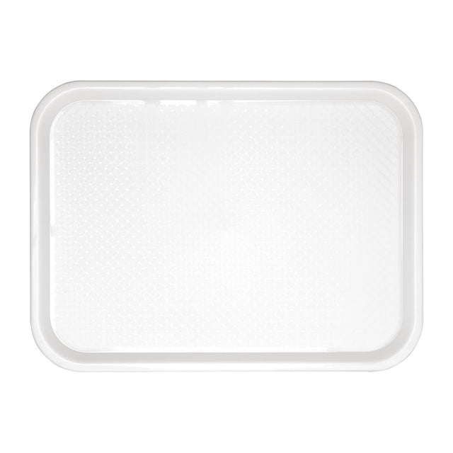 Olympia Kristallon Polypropylene Fast Food Tray White Large 450mm - GF997  Olympia