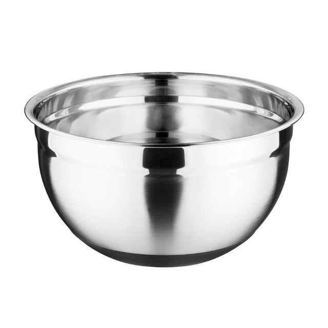 Vogue Stainless Steel Mixing Bowl with Silicone Base 5Ltr - GG022  Vogue