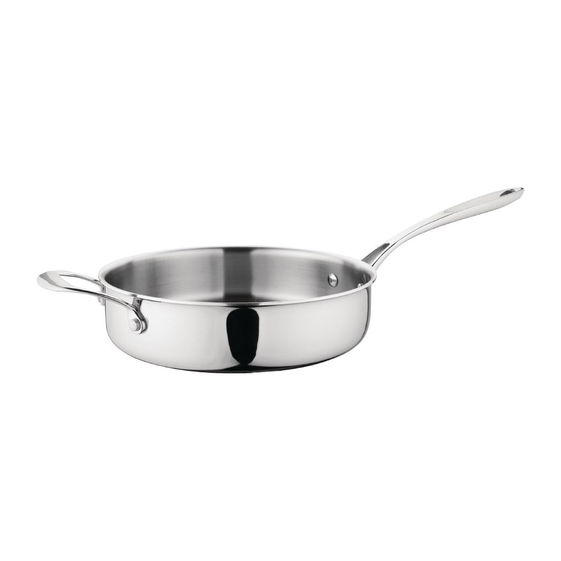 Vogue Stainless Steel & Aluminium Tri-Wall Sauté Pan 24cm - GG031  Vogue