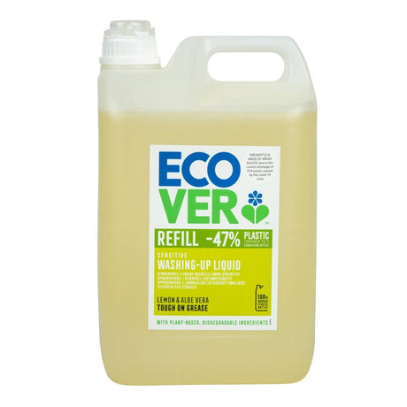 Ecover Lemon and Aloe Vera Washing Up Liquid Concentrate 5Ltr - GG203  Ecover