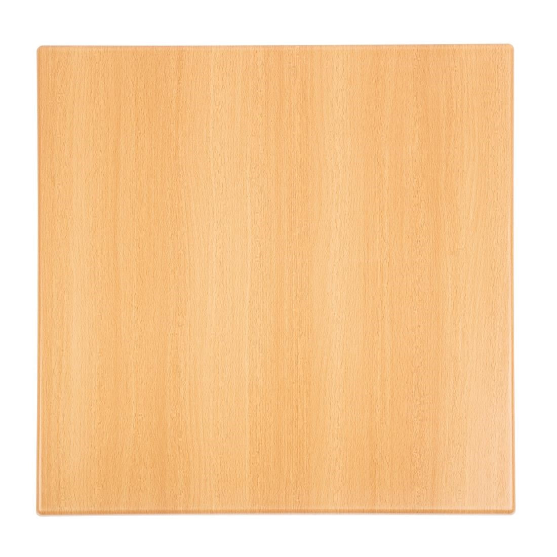 Bolero Pre-drilled Square Tabletop Beech Effect 600mm - GG634  Bolero