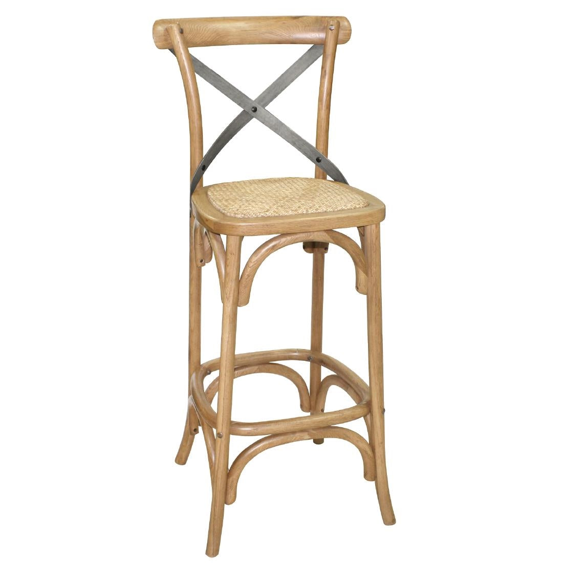 Bolero Wooden Barstool with Backrest - GG657  Bolero