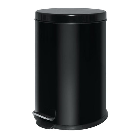 Pedal Bin Black Stainless Steel 20Ltr - GG978  Bolero