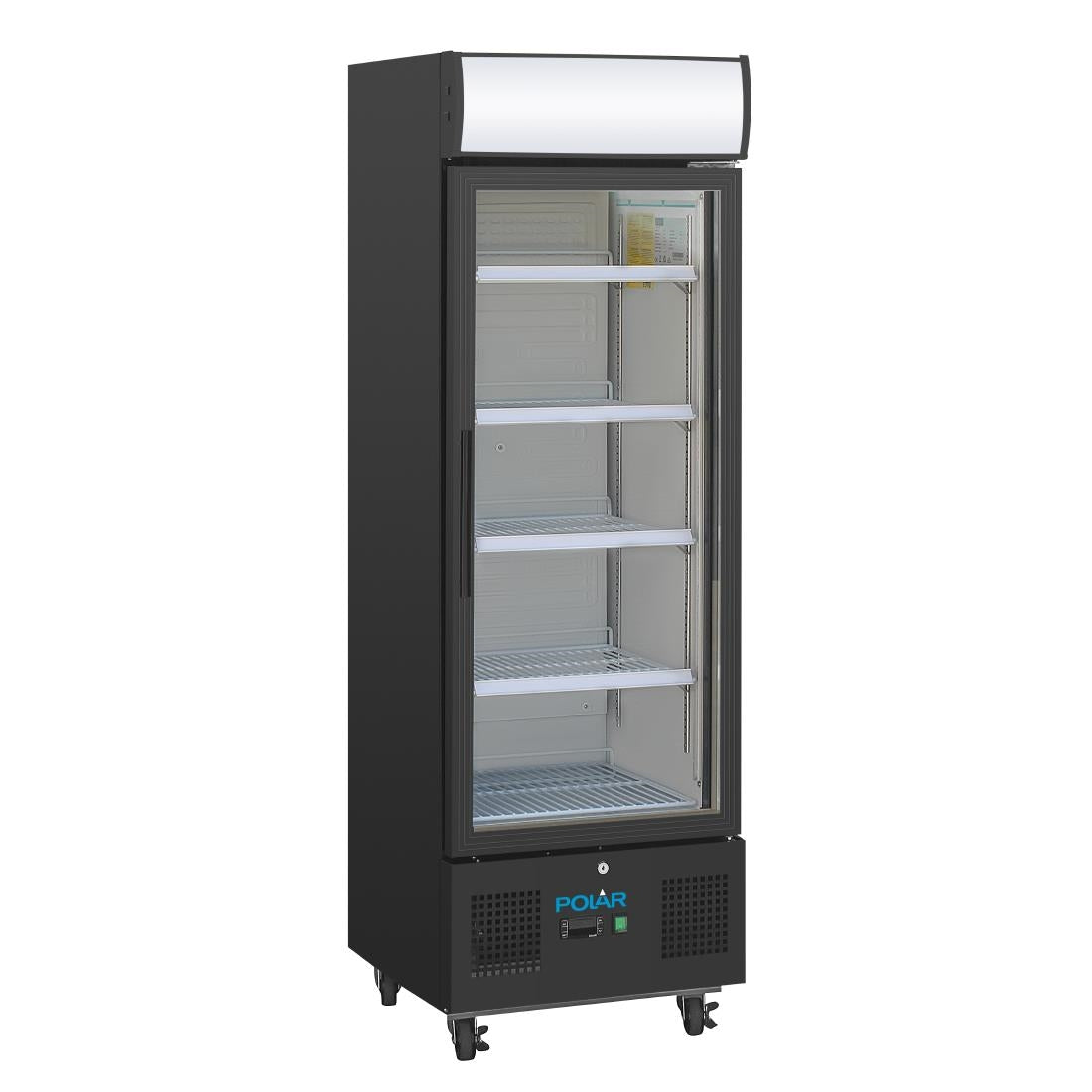 Polar G-Series Upright Display Fridge 218Ltr Black - GH426  Polar