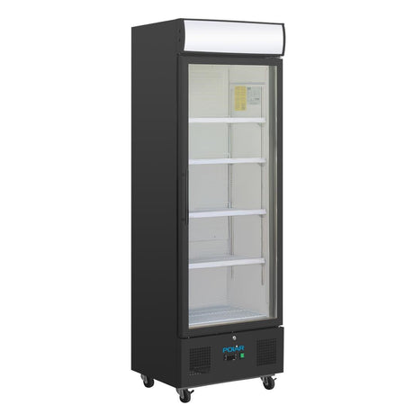 Polar G-Series Upright Display Fridge 368Ltr Black - GH427  Polar