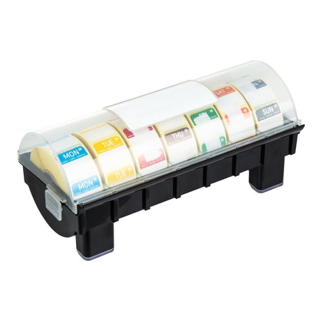 Hygiplas Removable Colour Coded Food Labels with 1" Dispenser - GH473  Hygiplas   