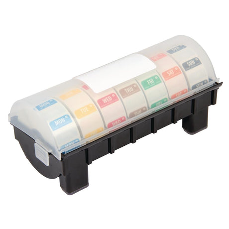 Hygiplas Dissolvable Colour Coded Food Label Starter kit with 1" Dispenser - GH474  Hygiplas   