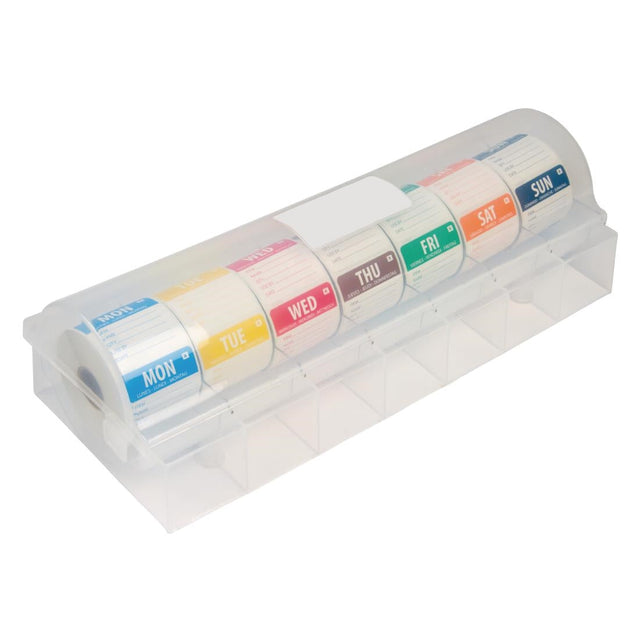 Hygiplas Dissolvable Colour Coded Food Labels with 2" Dispenser - GH475  Hygiplas   