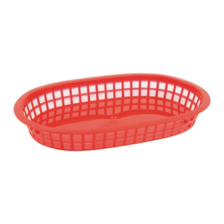 Olympia Oval Polypropylene Food Basket Red (Pack of 6) - GH967  Olympia