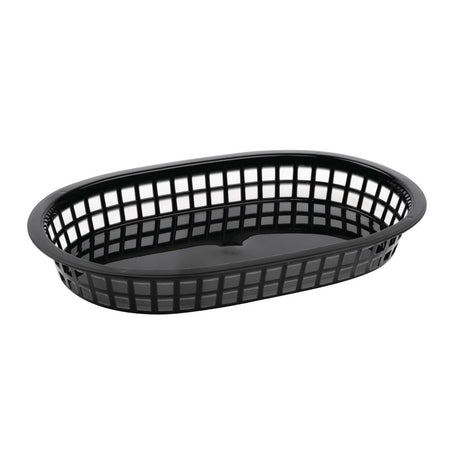 Olympia Oval Polypropylene Food Basket Black (Pack of 6) - GH969  Olympia