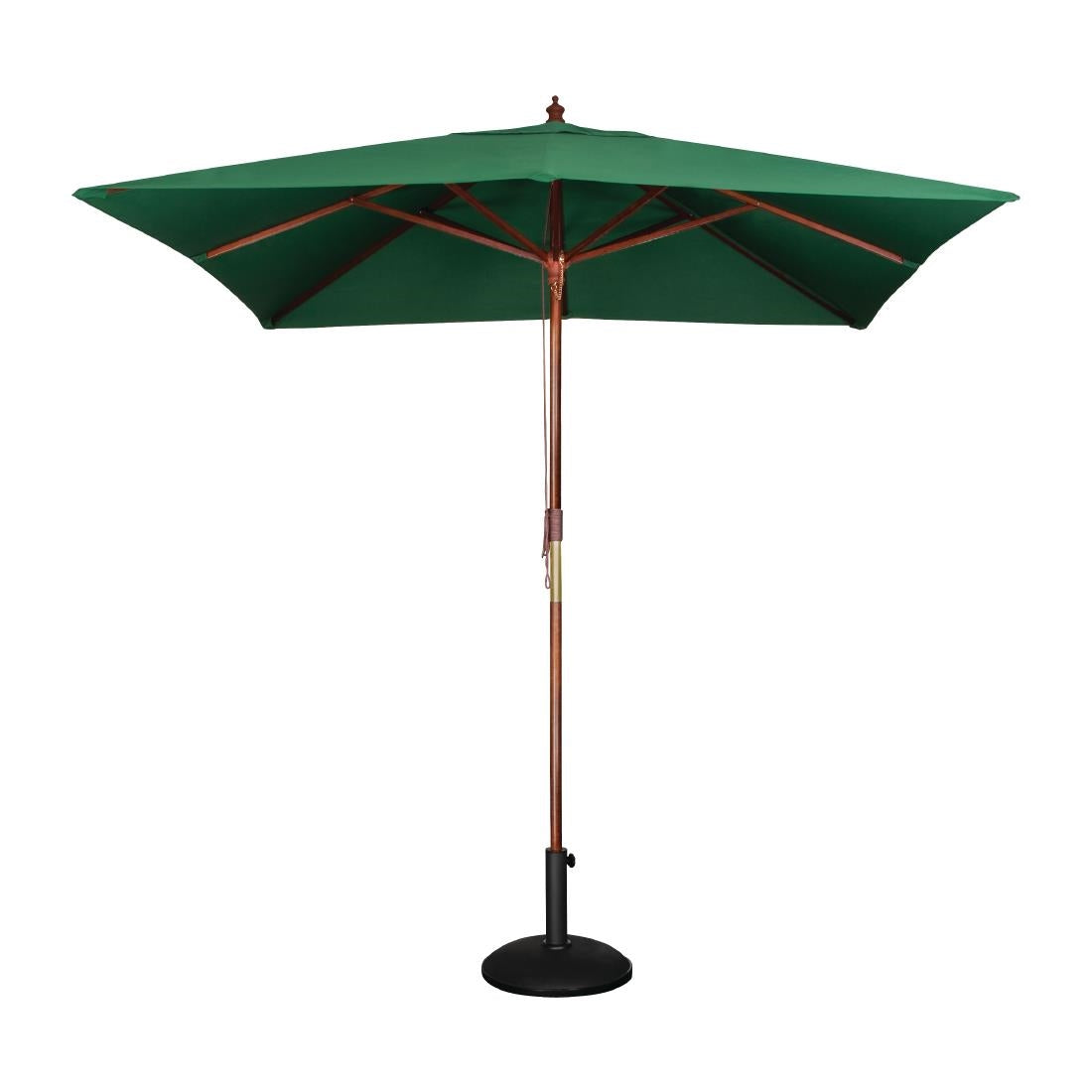 Bolero Square Double Pulley Parasol 2.5m Diameter Green - GH989  Bolero