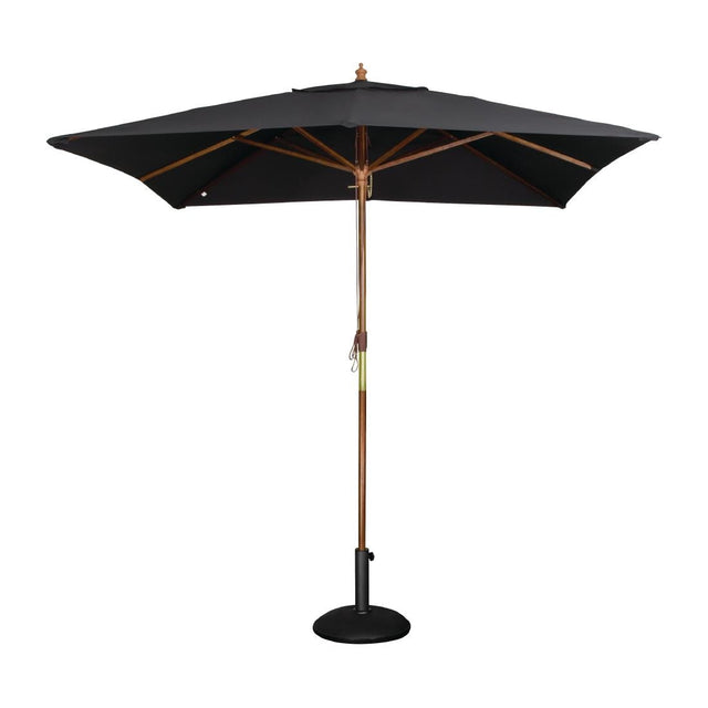 Bolero Square Double Pulley Parasol 2.5m Diameter Black - GH990  Bolero