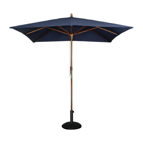 Bolero Square Double Pulley Parasol 2.5m Diameter Navy Blue - GH991  Bolero