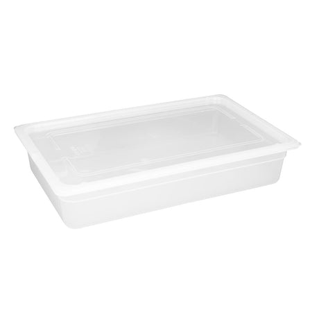 Vogue Polypropylene 1/1 Gastronorm Container with Lid 100mm (Pack of 2) - GJ511  Vogue