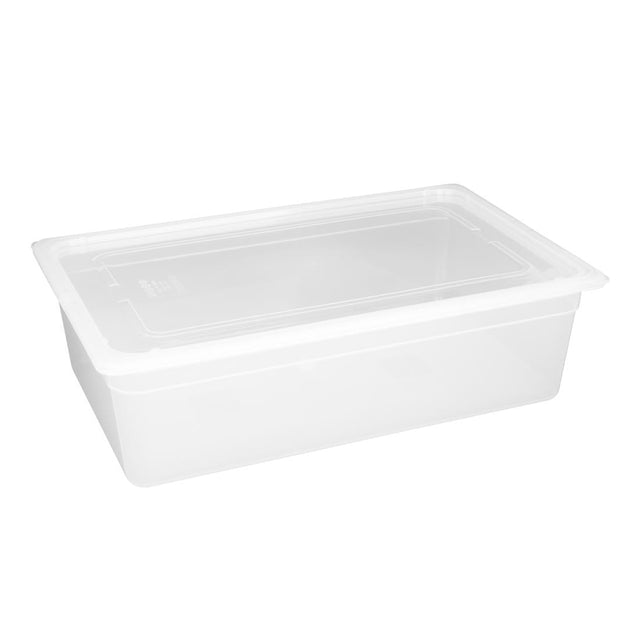 Vogue Polypropylene 1/1 Gastronorm Container with Lid 150mm (Pack of 2) - GJ512  Vogue