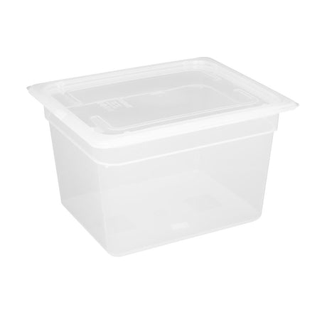 Vogue Polypropylene 1/2 Gastronorm Container with Lid 200mm (Pack of 4) - GJ517  Vogue