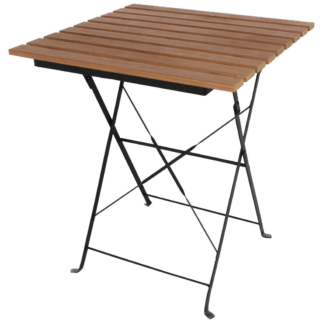 Bolero Square Faux Wood Bistro Folding Table 600mm (Single) - GJ765  Bolero