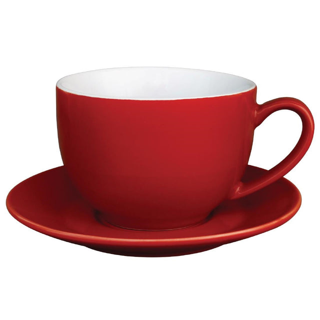 Olympia Cafe Cappuccino Cup Red - 340ml 11.5fl oz (Box 12) - GK076  Olympia