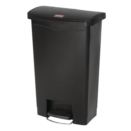Rubbermaid Slim Jim Front Step-On Pedal Bin Black 50Ltr - GL028  Slim Jim