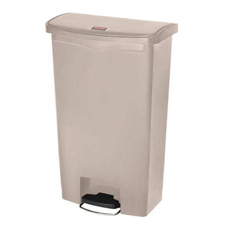 Rubbermaid Slim Jim Step on Front Pedal Beige 68Ltr - GL033  Slim Jim